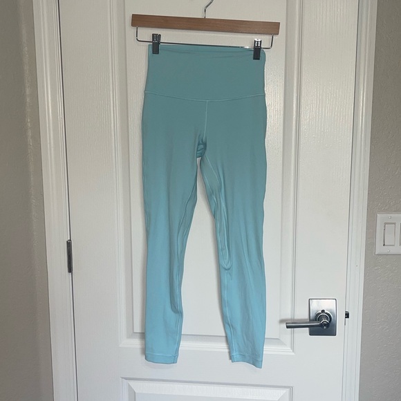 Lululemon Align High-Rise Pant 25" Icing Blue Tiffany 2022 W5CTCS $98 Nulu Sz 4 - Picture 2 of 7